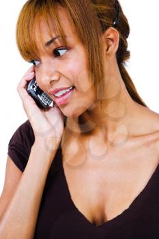 Royalty Free Photo of a Woman Talking on a Cellular Phone