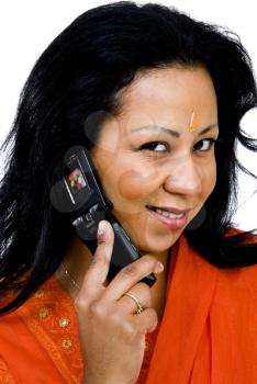 Royalty Free Photo of a Woman Talking on her Mobile Phone