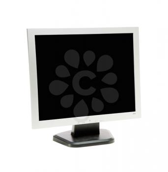 Tft computer monitor isolated over white