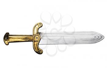 Sword isolated over white