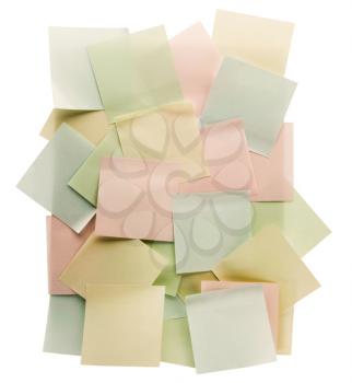 Adhesive notes isolated over white