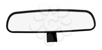 One rear view mirror isolated over white