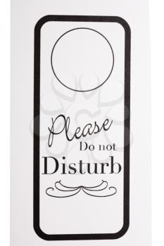 Do Not Disturb sign isolated over white