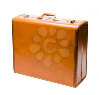 Close-up of a briefcase isolated over white