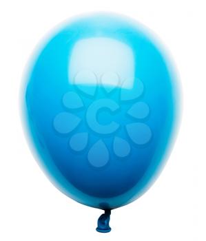 Blue color balloon isolated over white