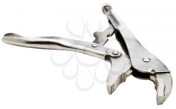 Close-up of an adjustable pliers isolated over white