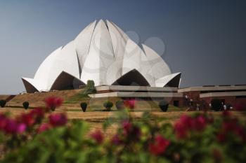 Architectural details of a temple, Lotus Temple, New Delhi, India
