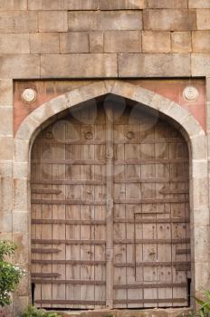 Entrance of a fort, Old Fort, Delhi, India