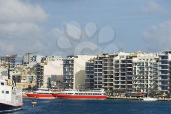 Buildings at the waterfront, Malta