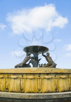 Low angle view of a fountain, Triton Fountain, Valletta, Malta