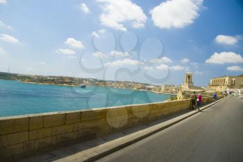 Monument at the waterfront, Siege bell Memorial, Valletta, Malta