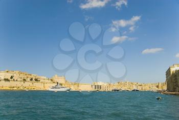 Ships in the sea, Grand Harbor, Malta