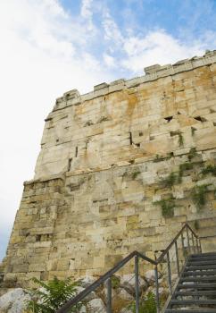 Low angle view of a wall, Acropolis, Athens, Greece