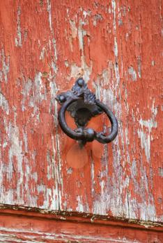Close-up of a door knob, Athens, Greece