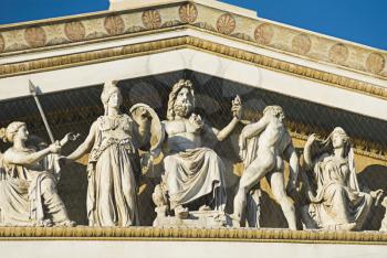 Carving on an educational building, Athens Academy, Athens, Greece