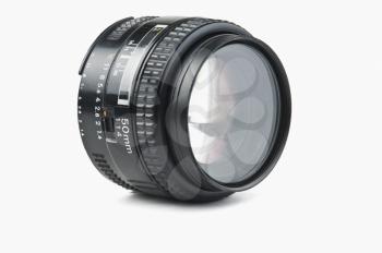 Close-up of a photographic lens