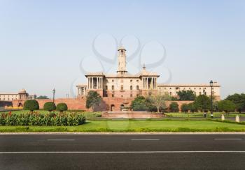 Facade of a government building, Rashtrapati Bhavan, New Delhi, India