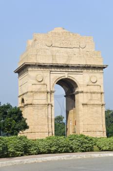Plants in front of a gateway, India Gate, New Delhi, India