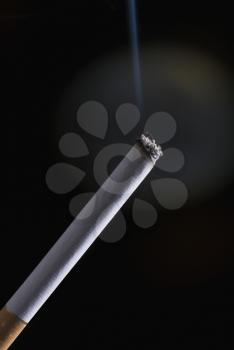 Close-up of a burning cigarette