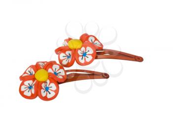Close-up of a pair of hair clips
