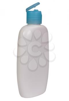 Close-up of a moisturizer bottle