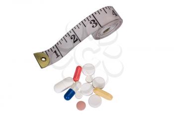 Pills with a tape measure