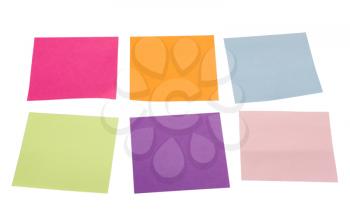 Close-up of blank colorful adhesive notes