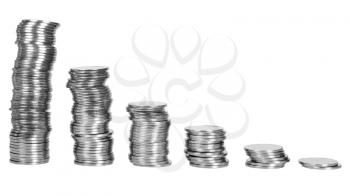 Stacks of coins in decreasing order