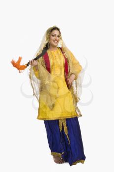 Woman in traditional Punjabi dress