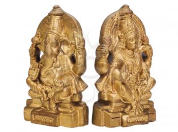 Figurines of Goddess Lakshmi and Lord Ganesha
