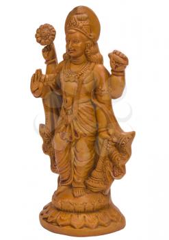 Close-up of a figurine of Lord Vishnu
