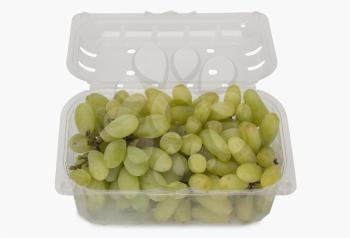 Close-up of grapes in a box