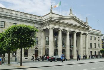Facade of a government building, General Post Office, O'Connell Street, Dublin, Republic of Ireland