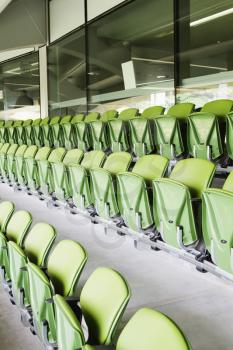 Chairs in a rugby stadium, Aviva Stadium, Dublin, Republic of Ireland