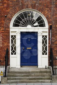 Closed door of a house, Dublin, Republic of Ireland