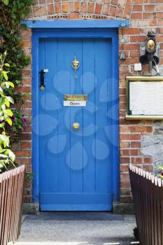 Entrance of a restaurant, The Blue Door Restaurant, Adare, County Limerick, Republic of Ireland