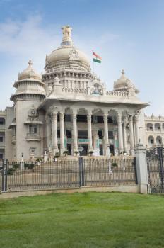 Facade of a government building, Vidhana Soudha, Bangalore, Karnataka, India