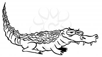 Royalty Free Clipart Image of an Alligator