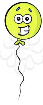 Royalty Free Clipart Image of a Happy Balloon