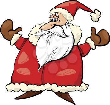 Royalty Free Clipart Image of a Happy Santa Claus