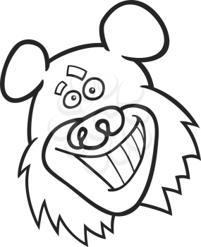 Royalty Free Clipart Image of a Smiling Bear