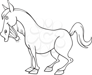 Royalty Free Clipart Image of a Funny Horse