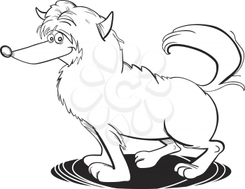 Royalty Free Clipart Image of a Shaggy Dog