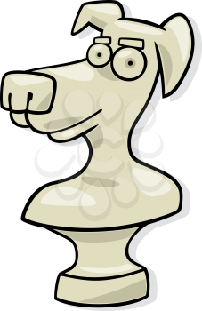 Royalty Free Clipart Image of a Dog Sculpture