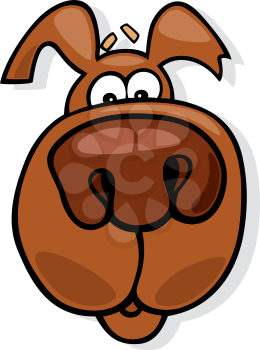 Royalty Free Clipart Image of a Dog's Head