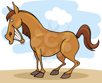 Royalty Free Clipart Image of a Funny Horse