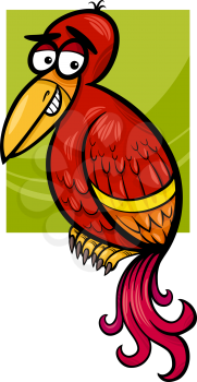 Royalty Free Clipart Image of a Funny Bird