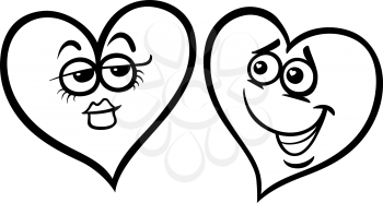 Royalty Free Clipart Image of Two Hearts in Love