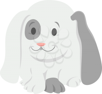 Cartoon Illustration of Cute Baby Rabbit or Bunny Animal Character