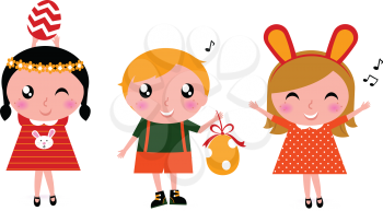 Royalty Free Clipart Image of Easter Children